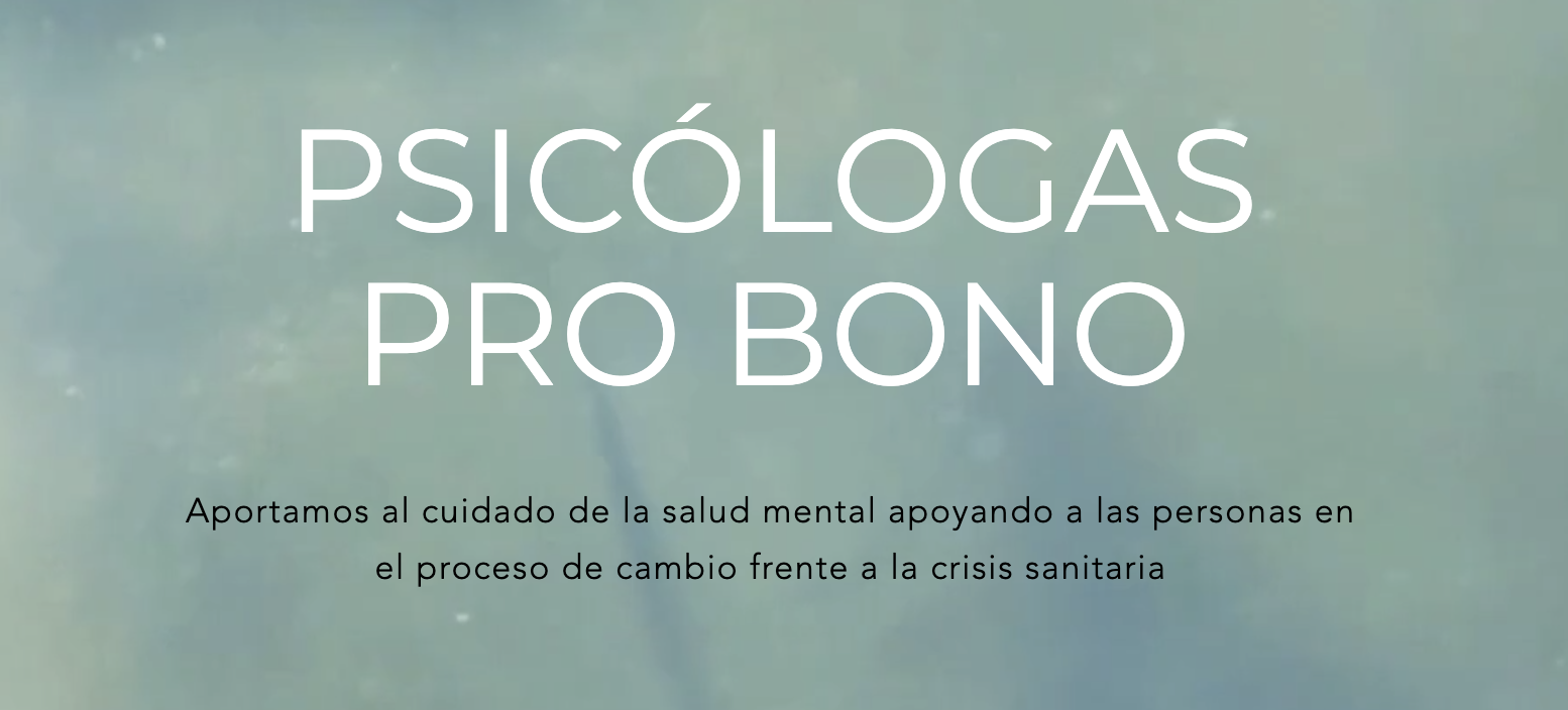 Apoyo psicológico: Psicólogas ProBono