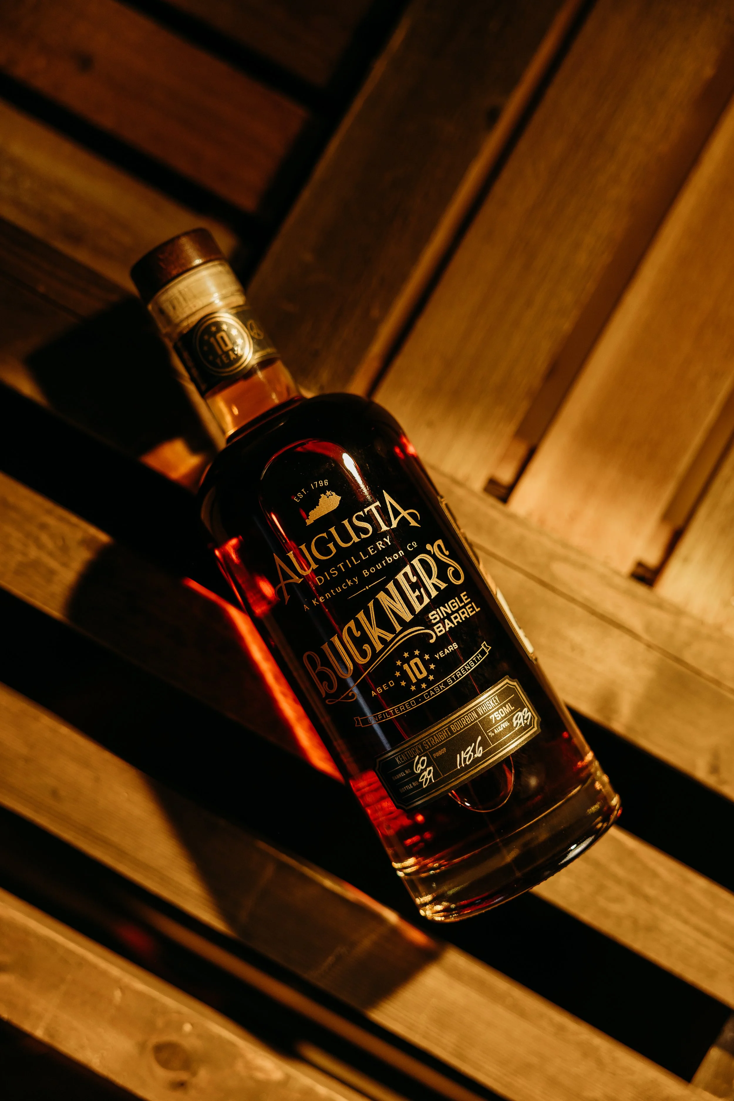 Prize 11 - Augusta Distillery Buckner’s 10 year Single Barrel. Big, bold & barrel-proof. This 10 year single barrel packs intense flavor & rarity, making it a must have for high-proof bourbon fans.