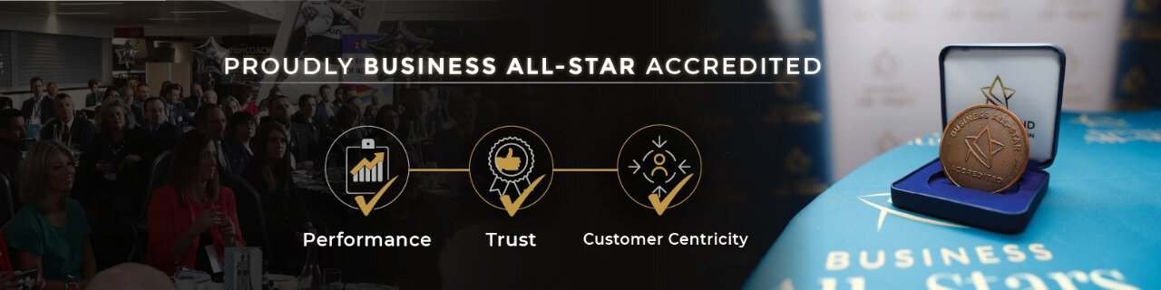Delighted to receive Business All - Star Accreditation