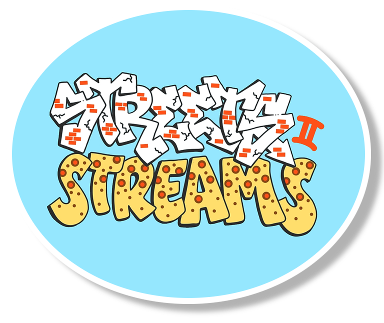 Graffiti-style text reading "Art and Street II" with a blue background.