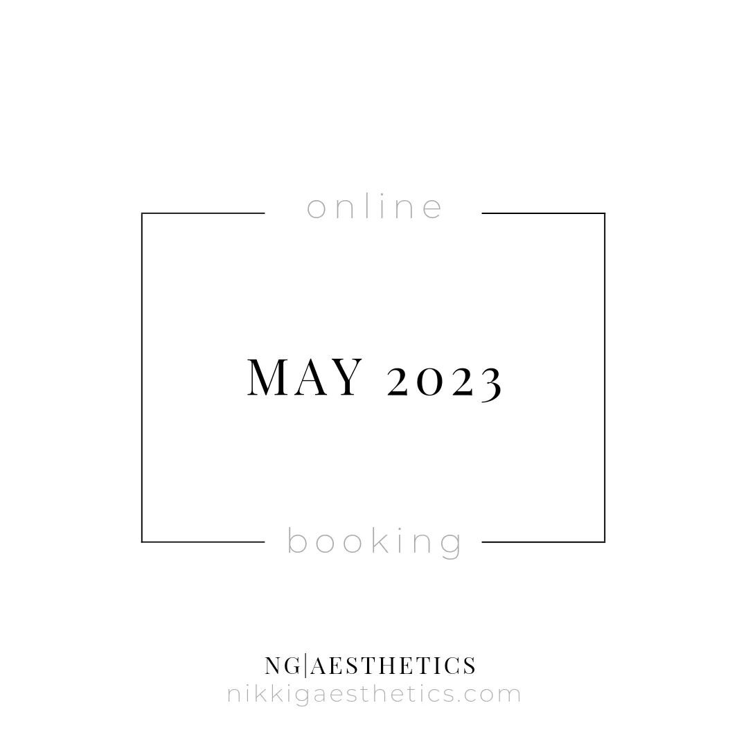 The time has come! MAY is now available to book online, visit nikkigaesthetics.com -or- tap the link in our bio 🩷
.
.
Happy Booking!