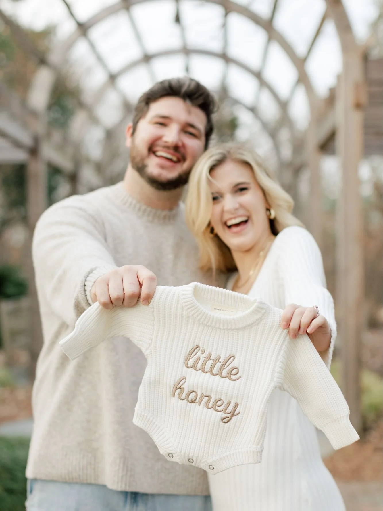 Our best friends are having a baby!! A 70 degree day in January was just what we needed. Also, introducing @nathan__woodward to the @jcraulstonarboretum felt like a huge win for me. Starting the year off with overwhelming J O Y

Pregnancy Announcemen