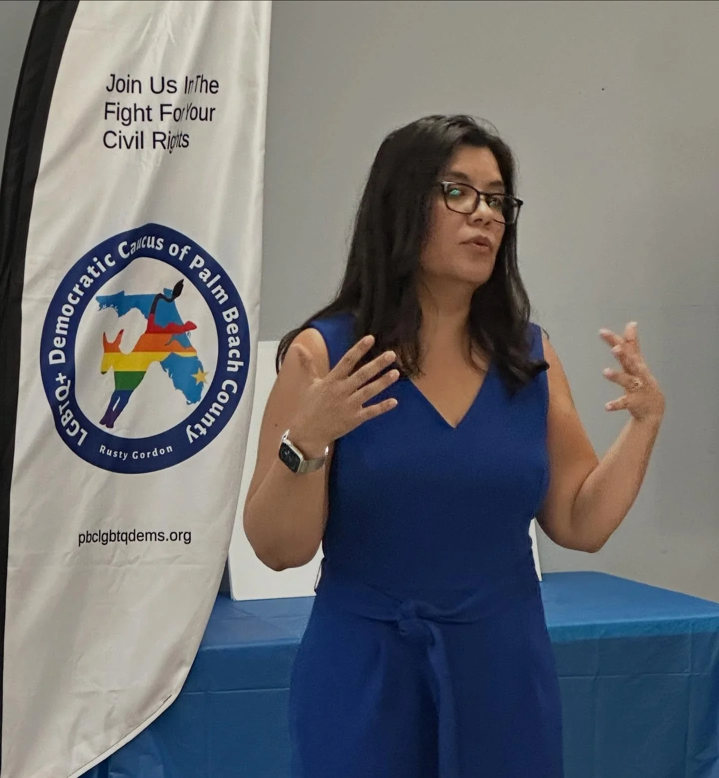 Gwen Gonzalez from Rep. Kelly Skidmore&rsquo;s office updated us on next session&rsquo;s priorities
