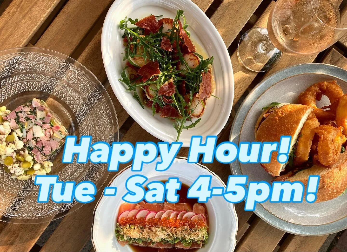 We&rsquo;ve added in Tuesday evenings too! 25% off of our fave menu items! We can&rsquo;t wait to see you on the patio in the golden evening sunshine, or inside enjoying the cooler air ✌️