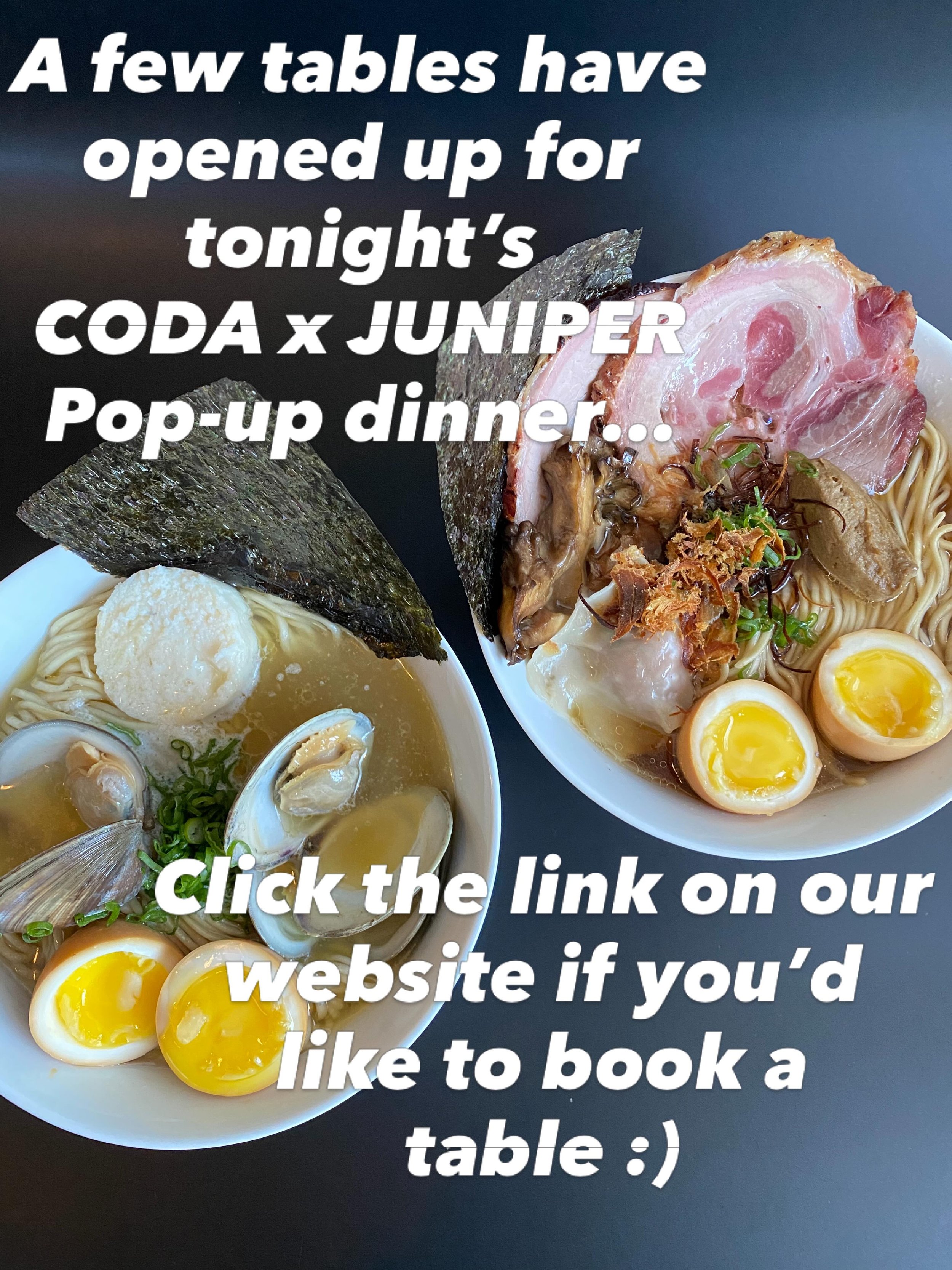 Hop on it, friends! Hope to see you tonight for RAMEN!!! ✌️