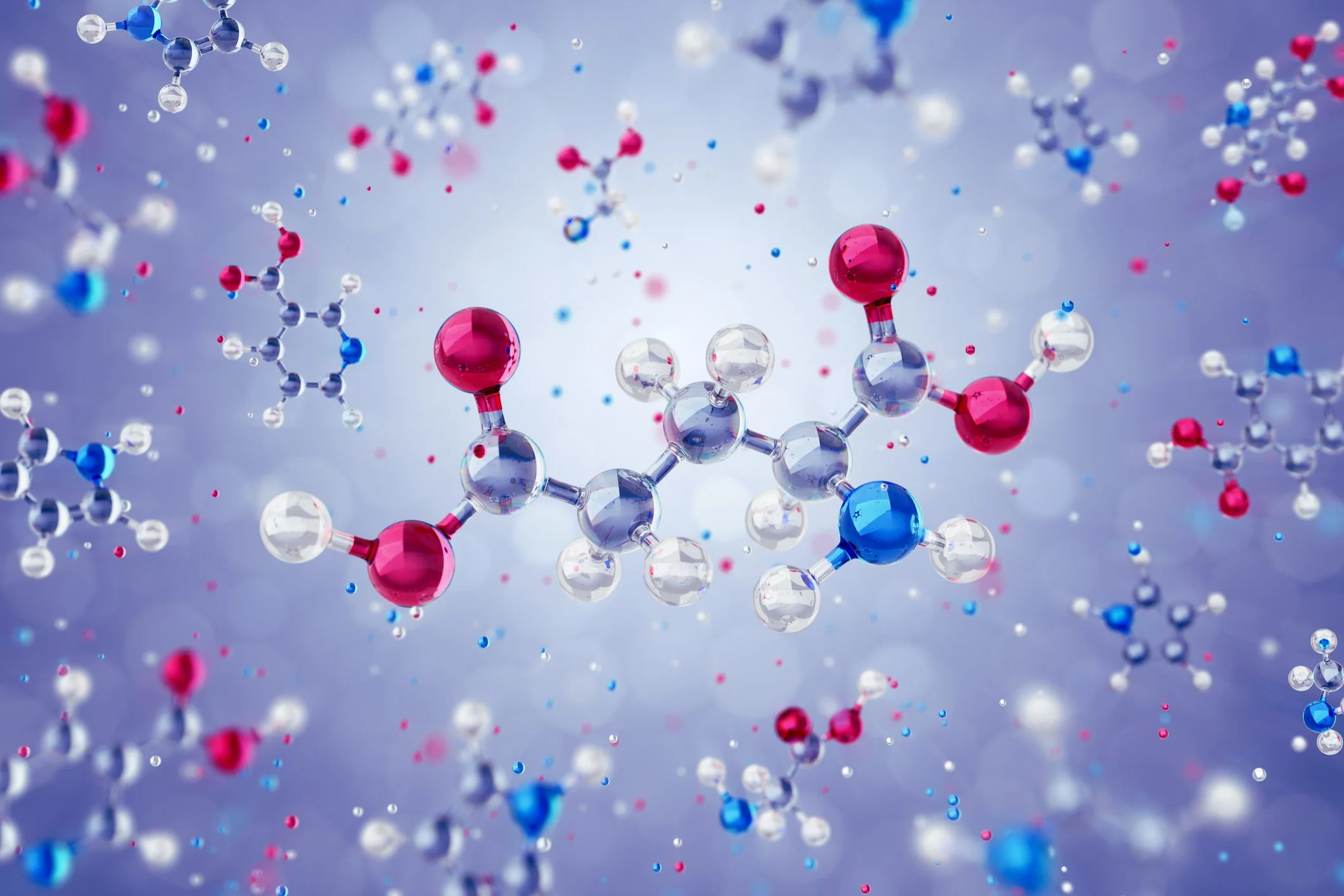 Homocysteine molecular model illustrating methylation and amino acid metabolism