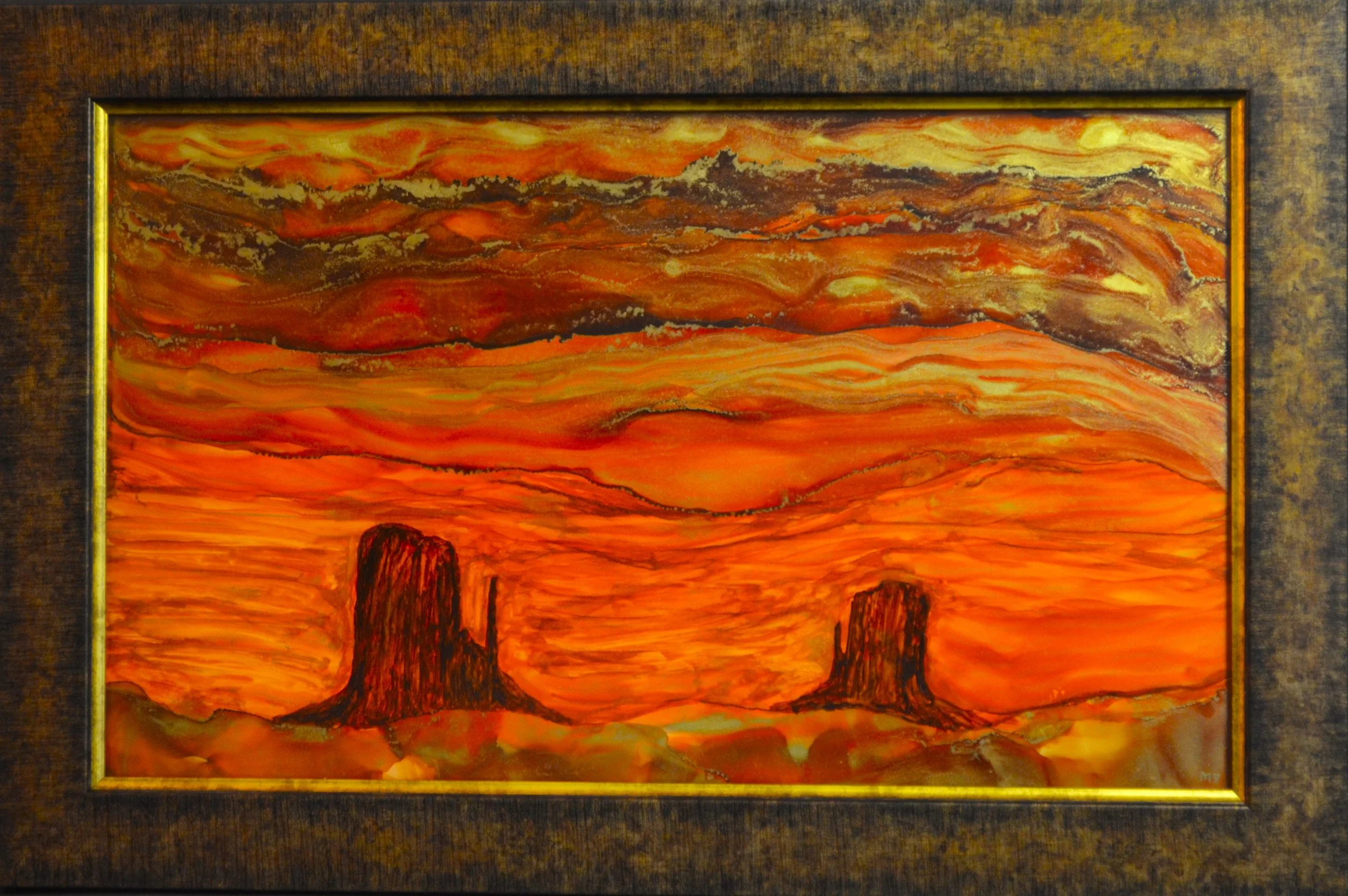 Monument Valley - Sunset Sky (23" x 15") (Sold)