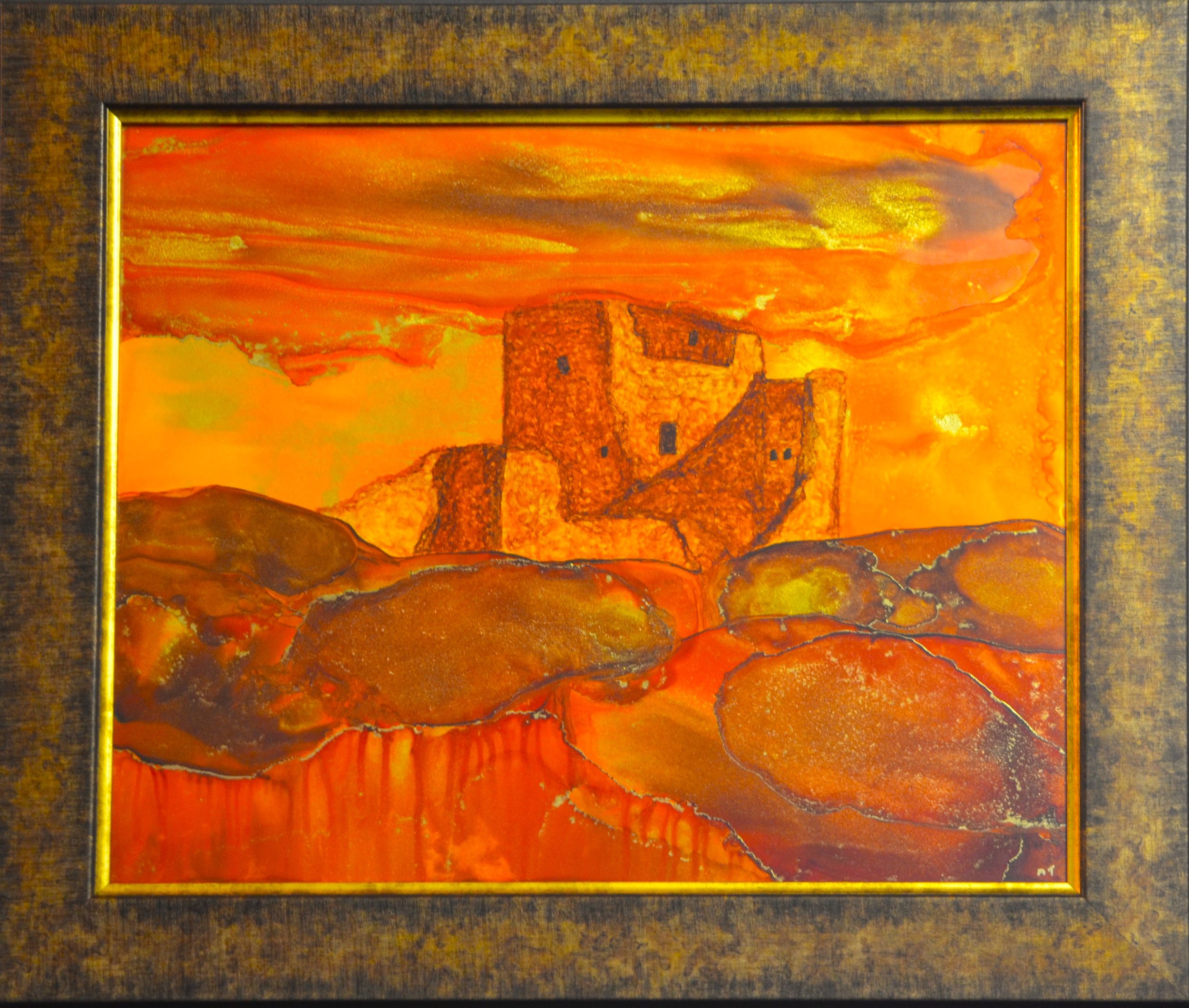 Wukoki Pueblo (19.5" x 16.5") (Sold)