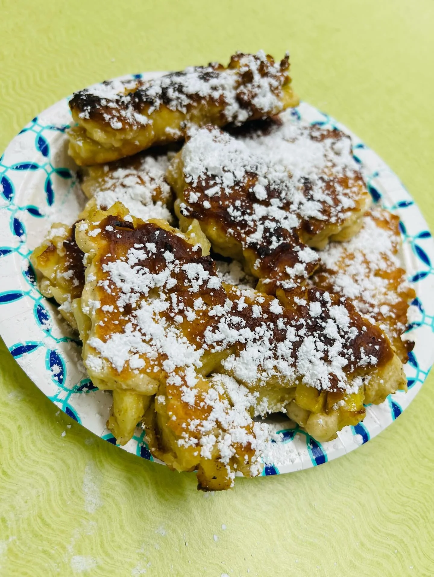 French Apple Fritters. 😋 I was a bit too slow grabbing my phone. That&rsquo;s how scrumptious they were. That was a fun fun trip to 🇫🇷 Untill next week chefs!! #izabellasgourmetchowafterschoolprograms #izabellasgourmetchowclasses