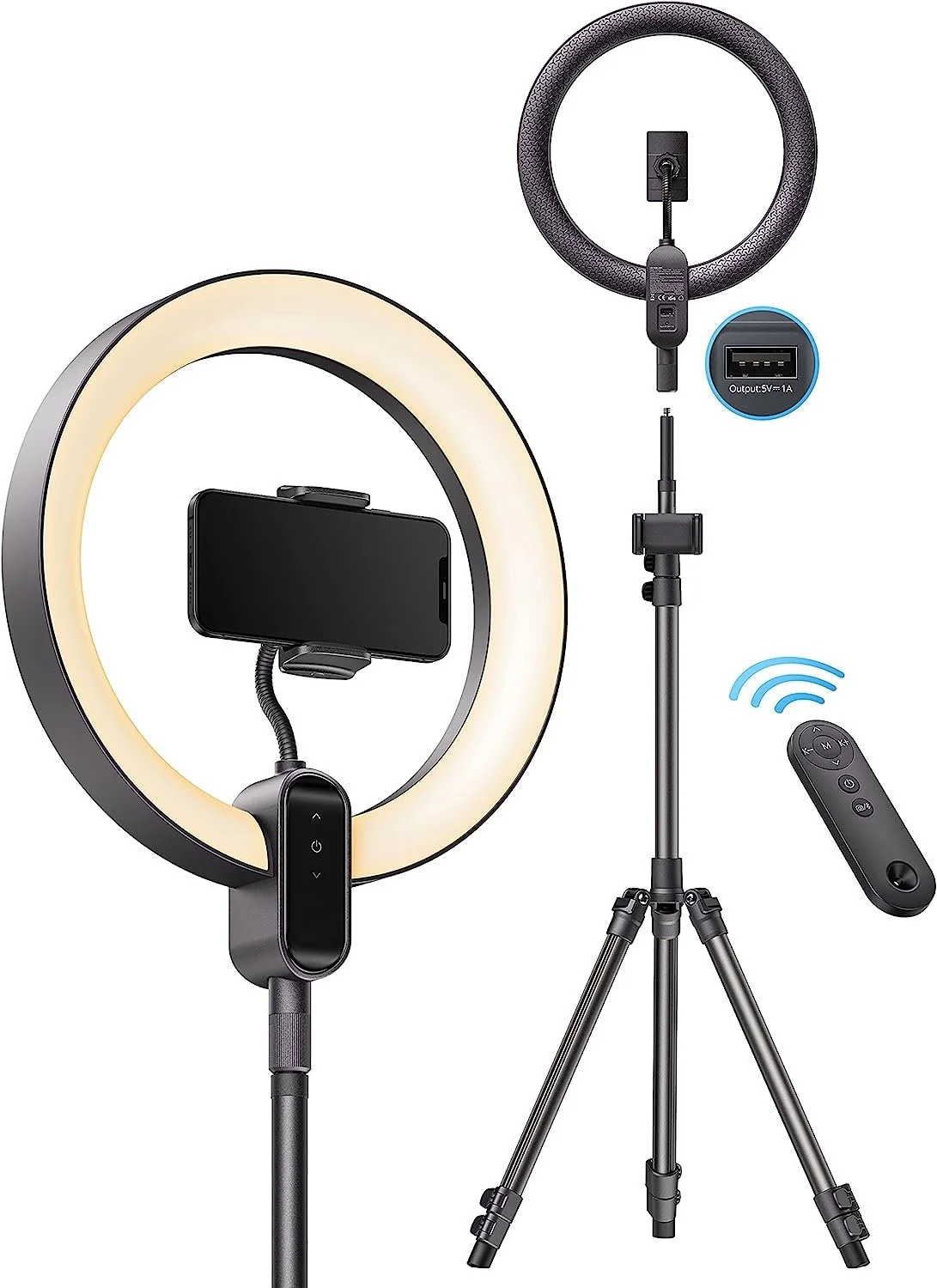 Ring Light, Tripod & Remote. 