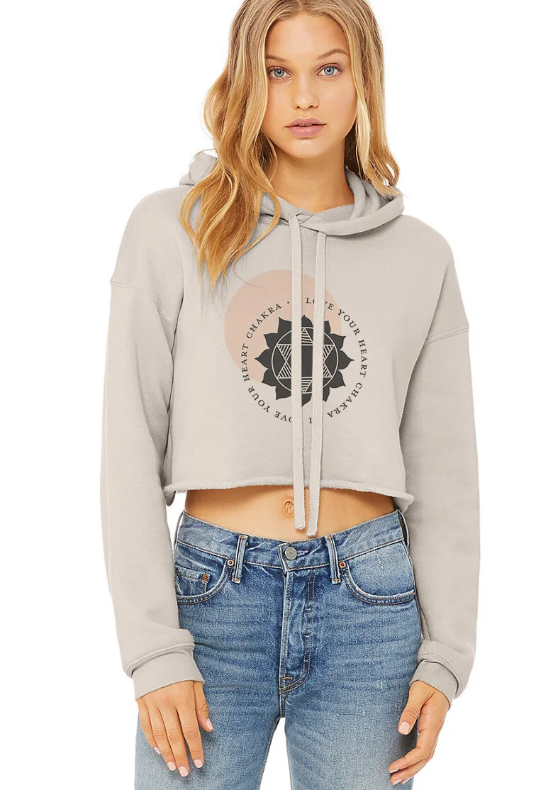 "I Love Your Heart Chakra" Crop Hoodie