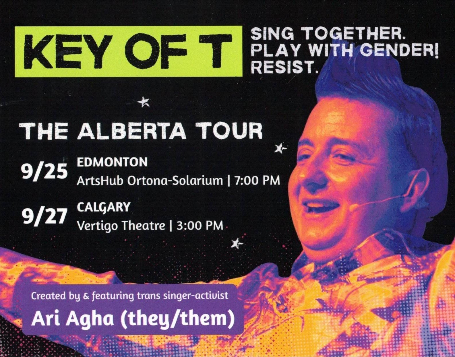 OVC invites you to "Key of T" with  trans singer/activist Ari Agha (they/them)
