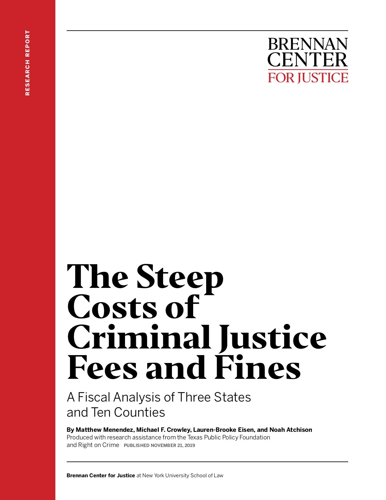 The Steep Costs of Criminal Justice Fees and Fines