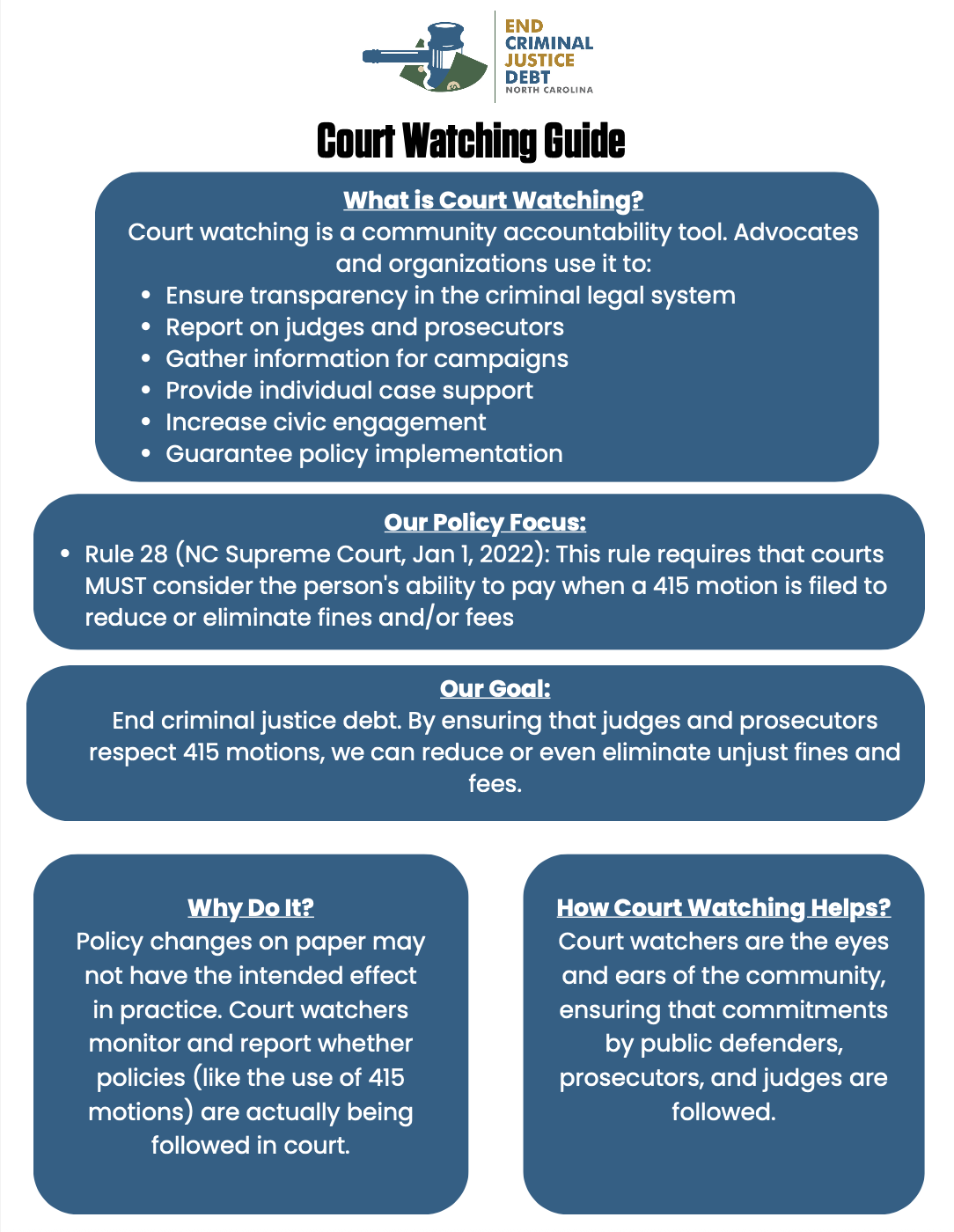Courtwatching Guide: Ability to Pay
