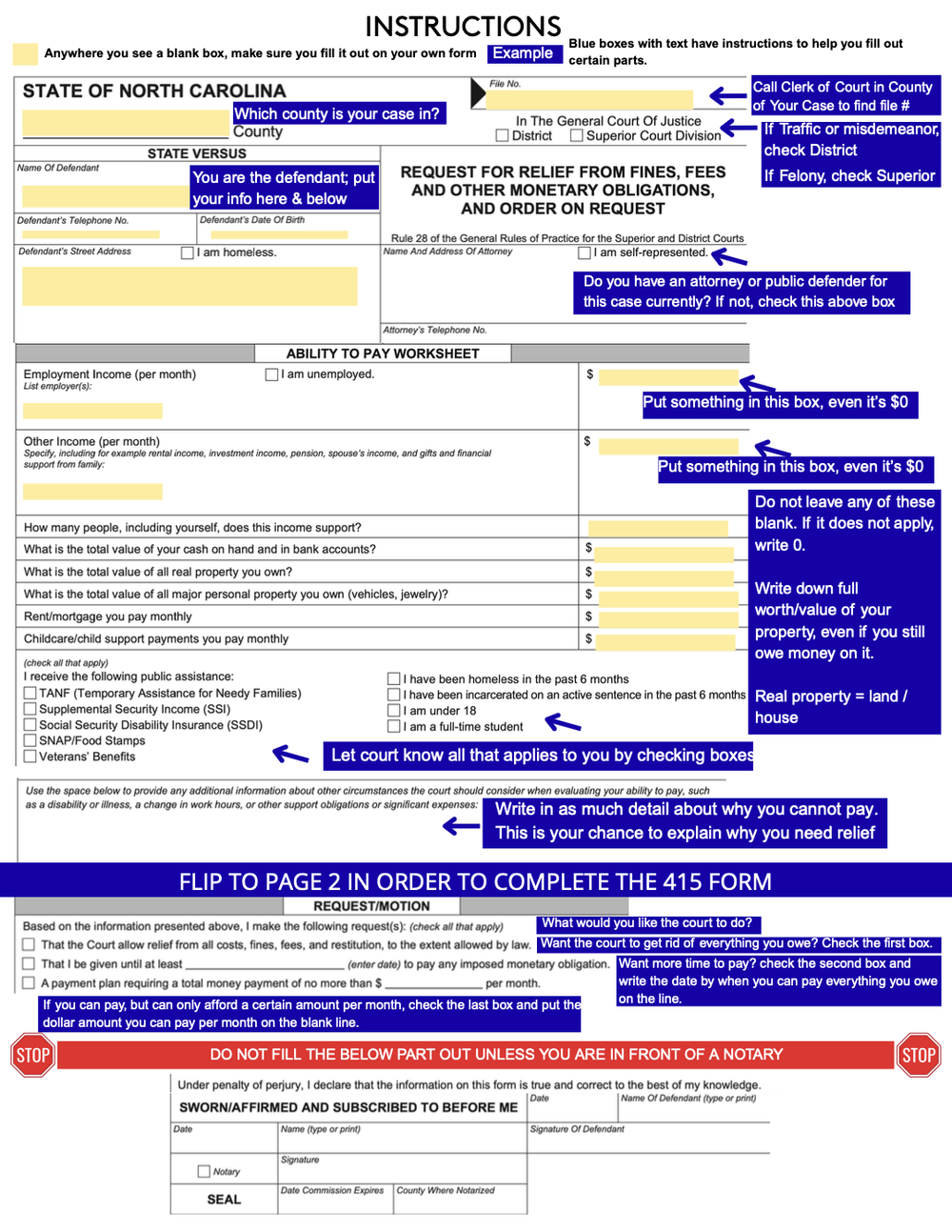 Fines & Fees Relief — #EndCriminalJusticeDebtNC