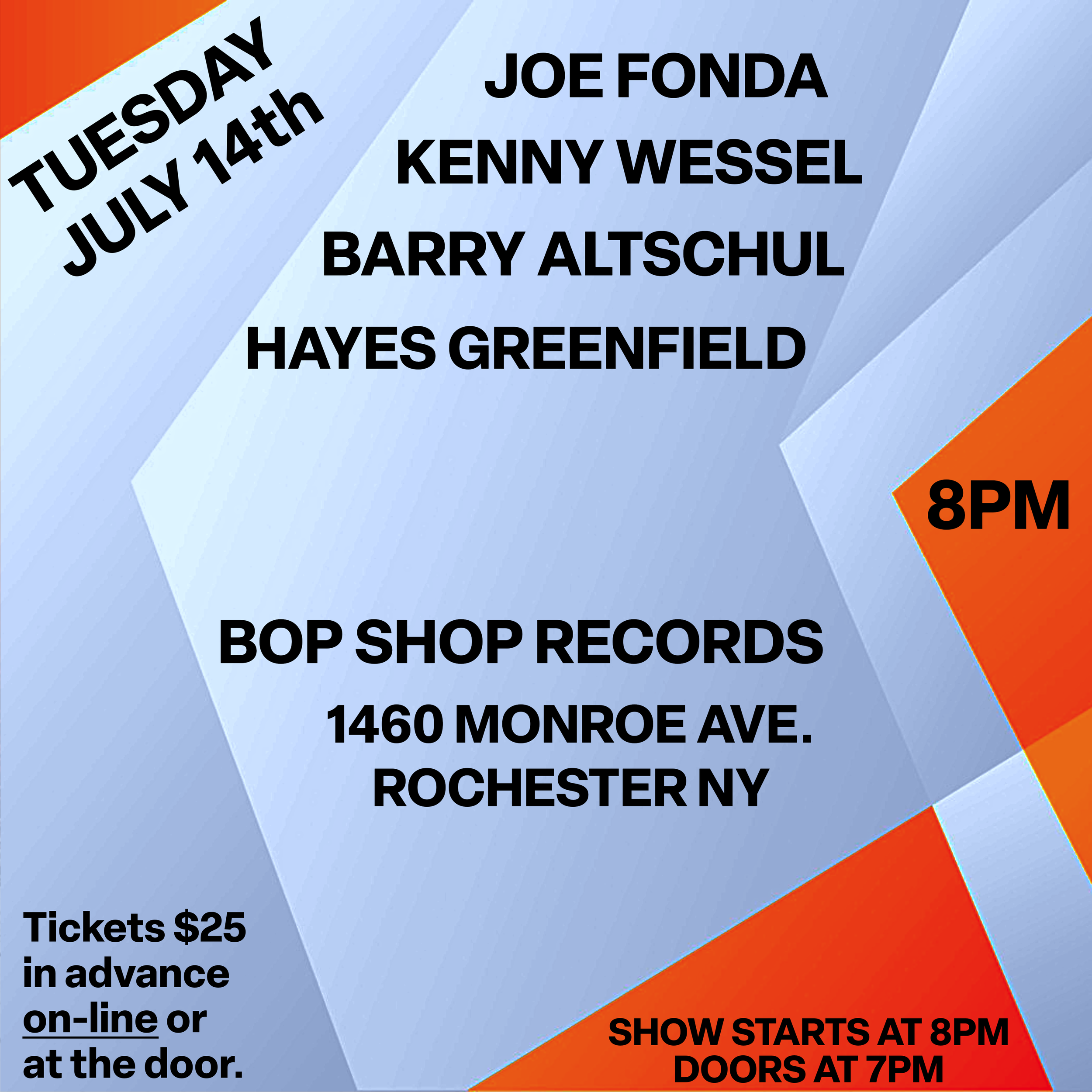 BARRY ALTSCHUL, JOE FONDA, KENNY WESSEL &amp; HAYES  GREENFIELD