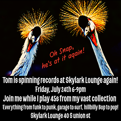 Yep, thats right. Tom is spinning records again!