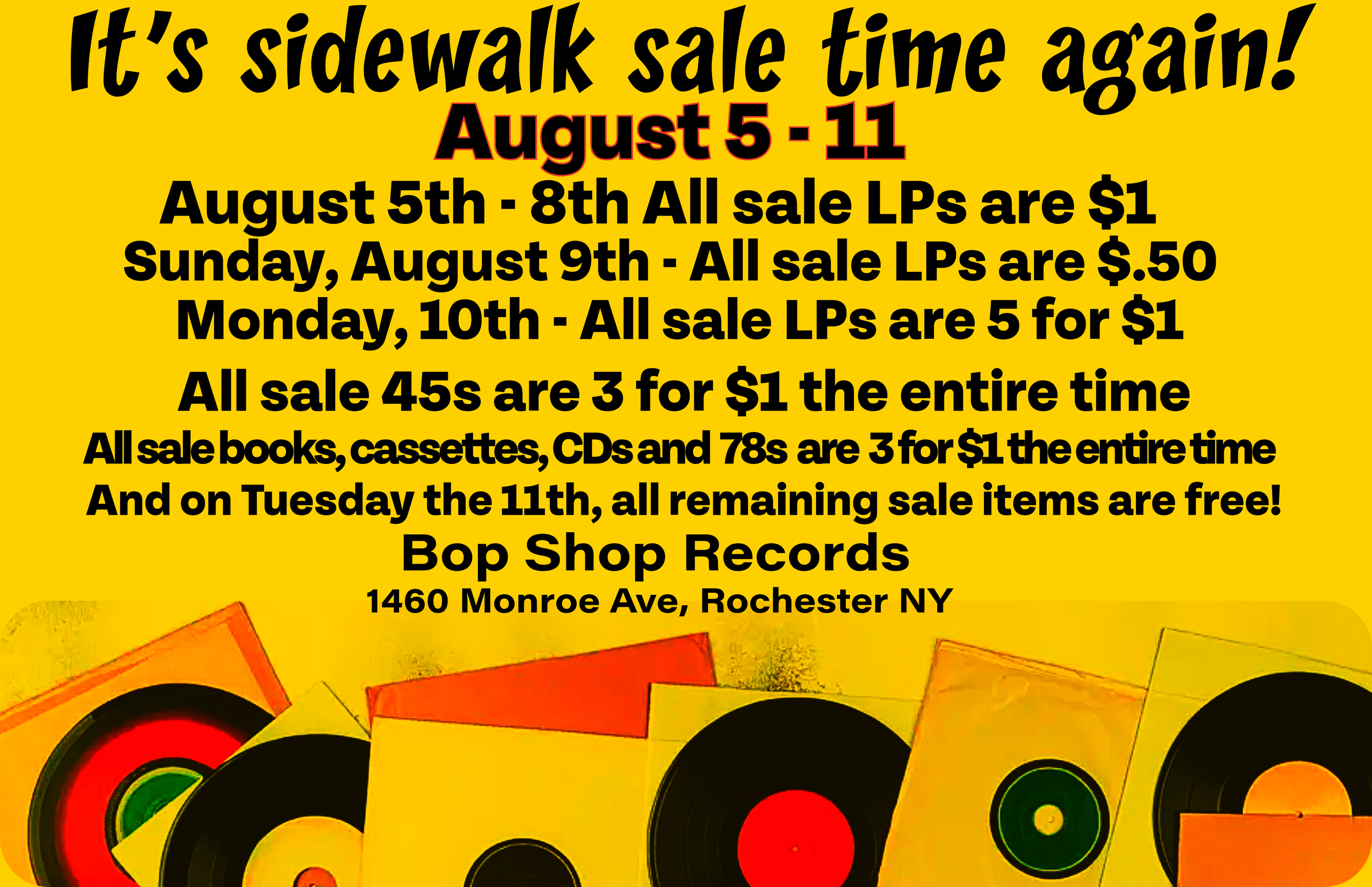 It's SIDEWALK SALE TIME AGAIN!