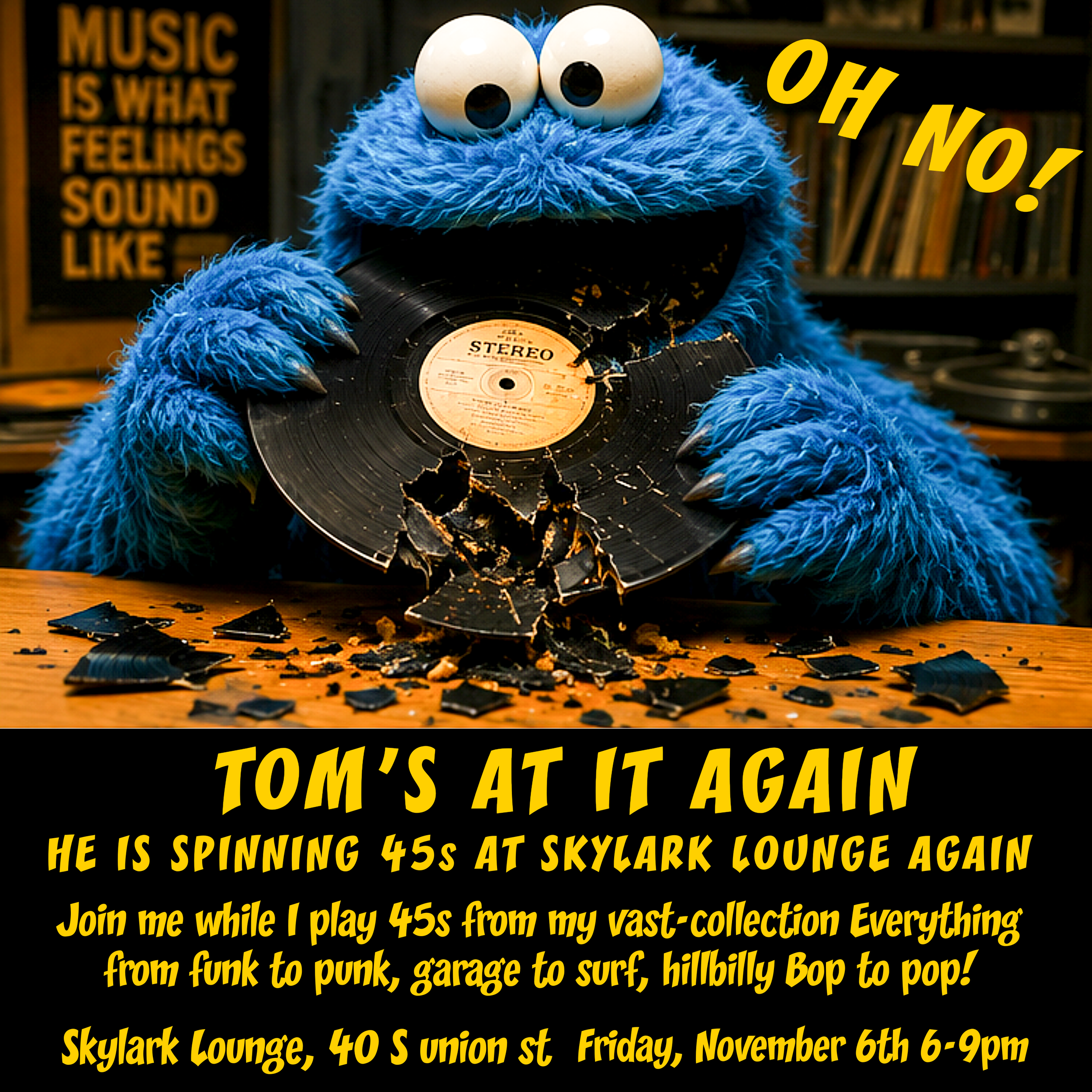 Yep, thats right. Tom is spinning records again!