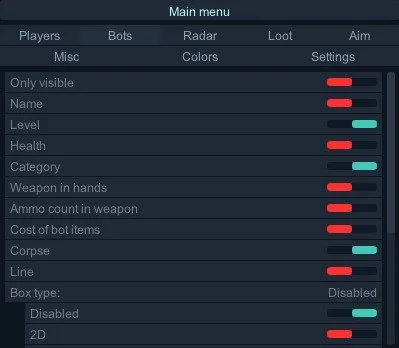 Arena Breakout Infinite cheat Aimbot menu settings