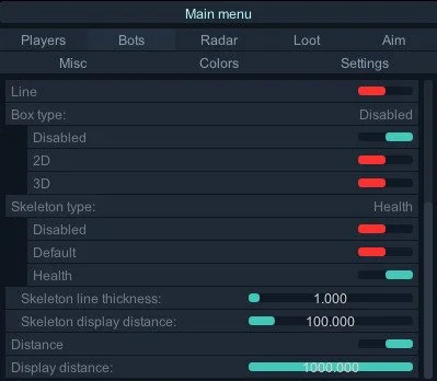 Arena Breakout Infinite cheat Skeleton ESP through walls