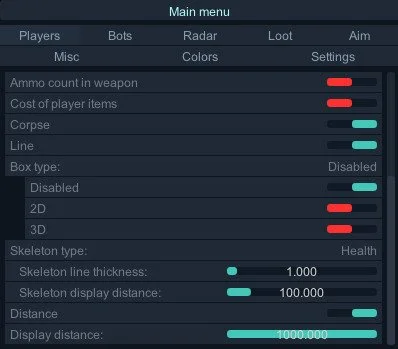 Arena Breakout Infinite cheat color customization menu