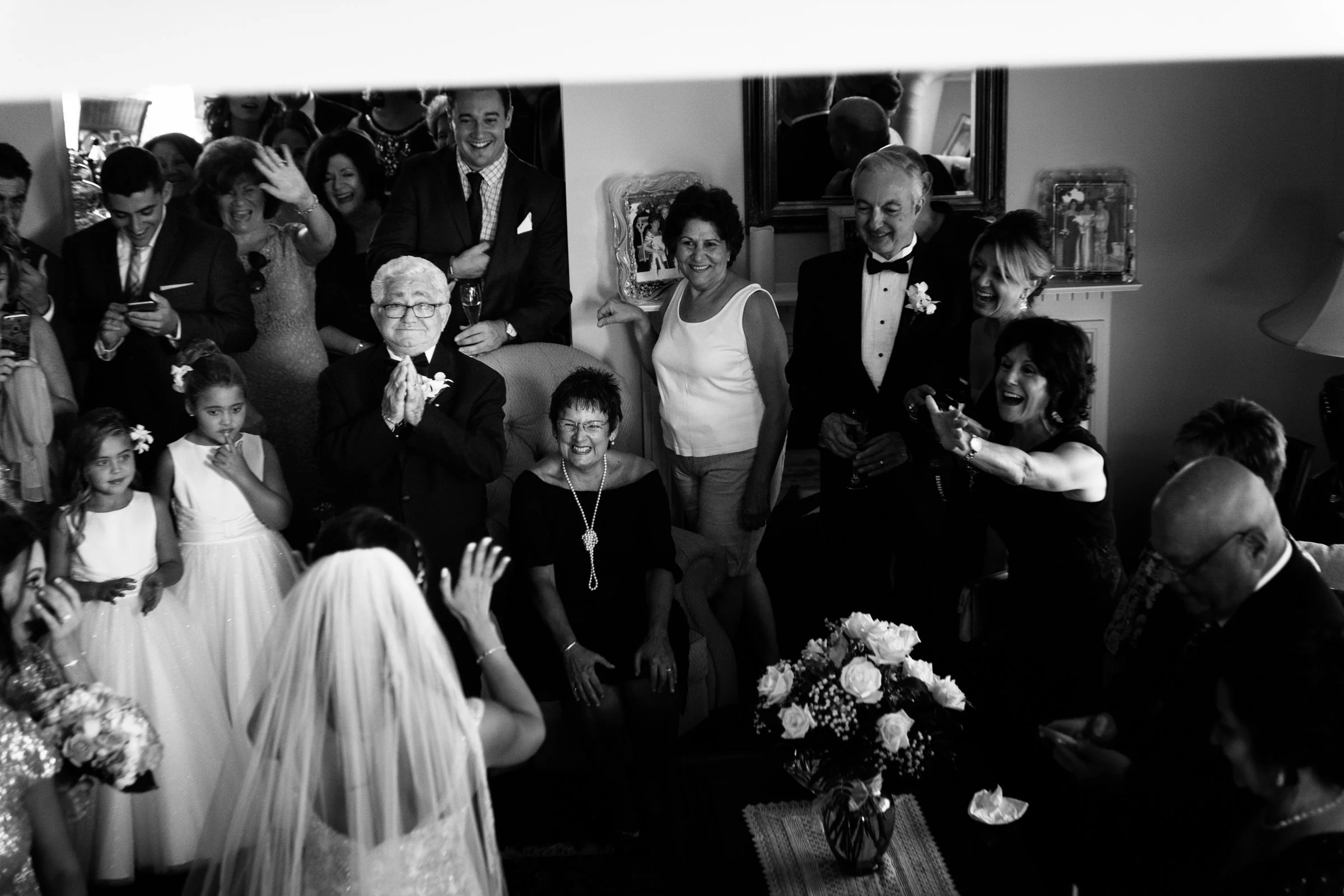 A couple sharing an intimate moment on their wedding day