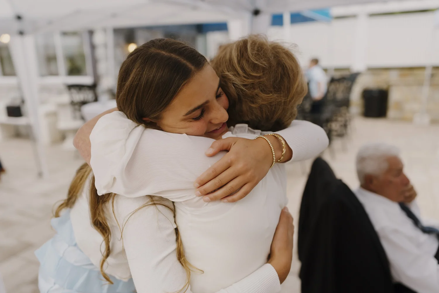 A warm embrace during the family celebration at home