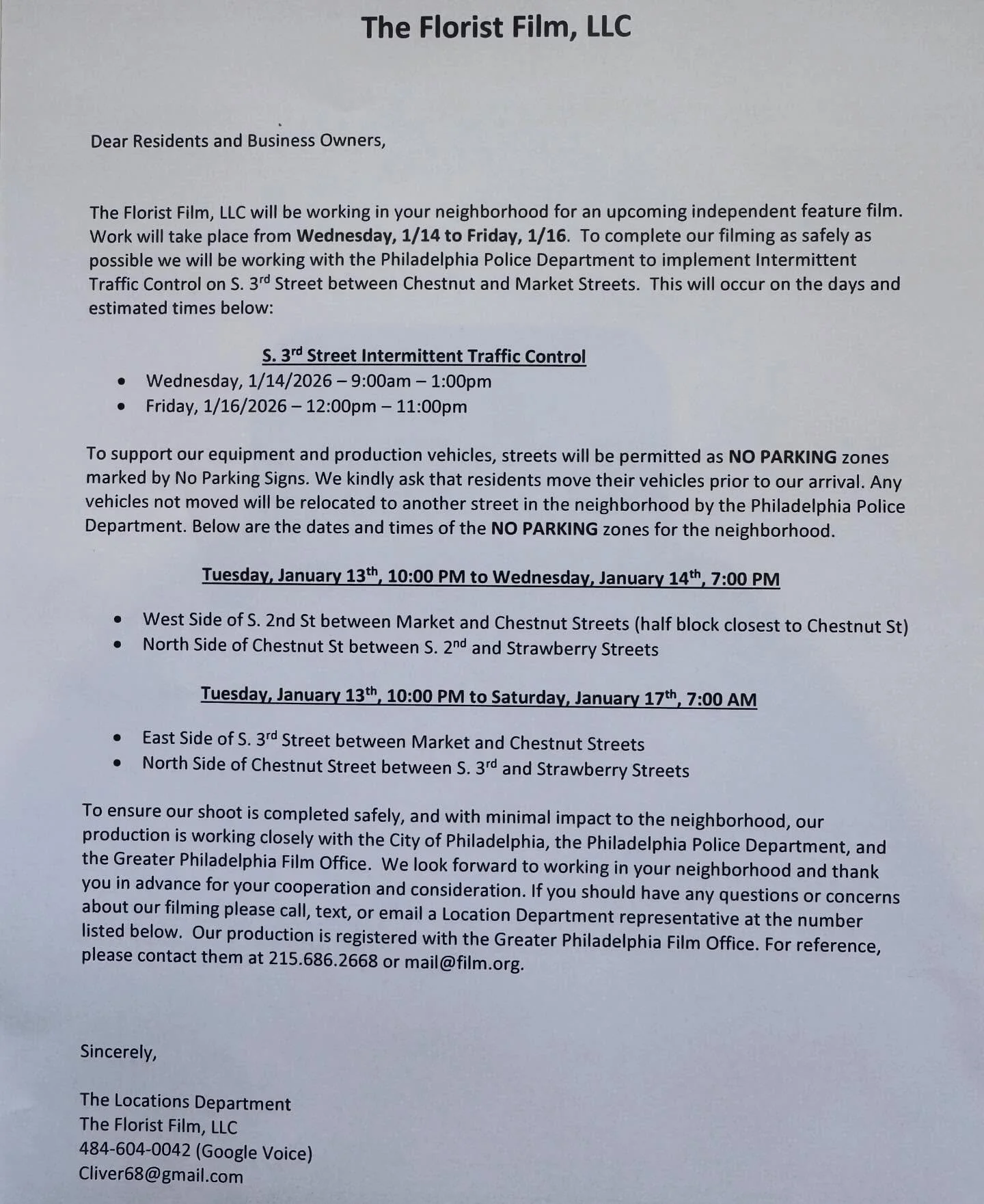 We wanted to give you all a heads up!