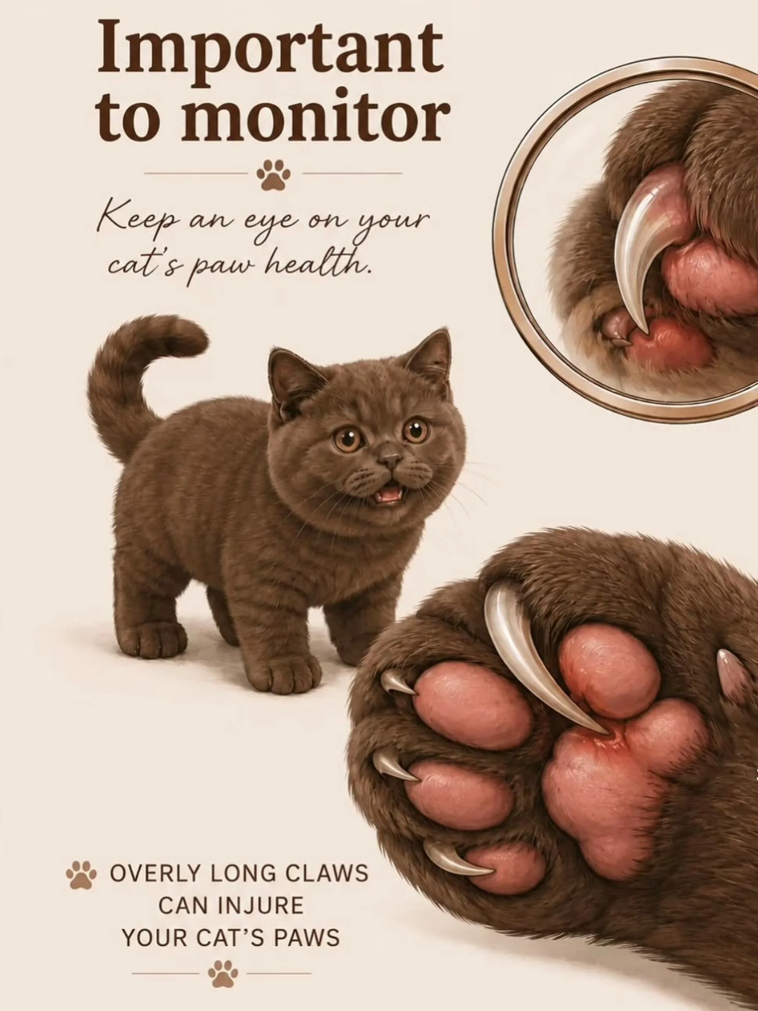 We are always willing to teach owners how to cut their cats nails! 💅