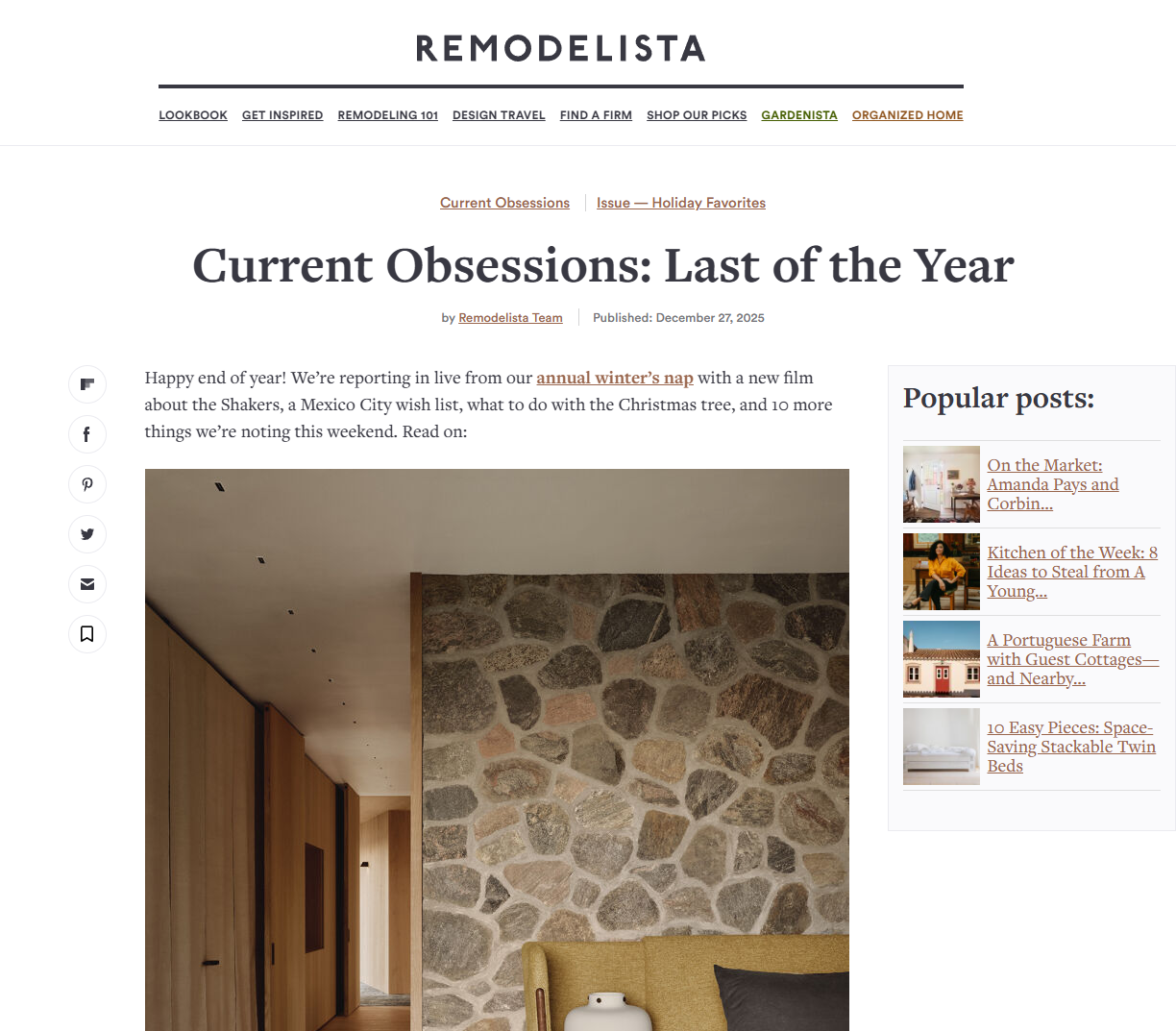 Remodelista | Current Obsessions: Last of the Year