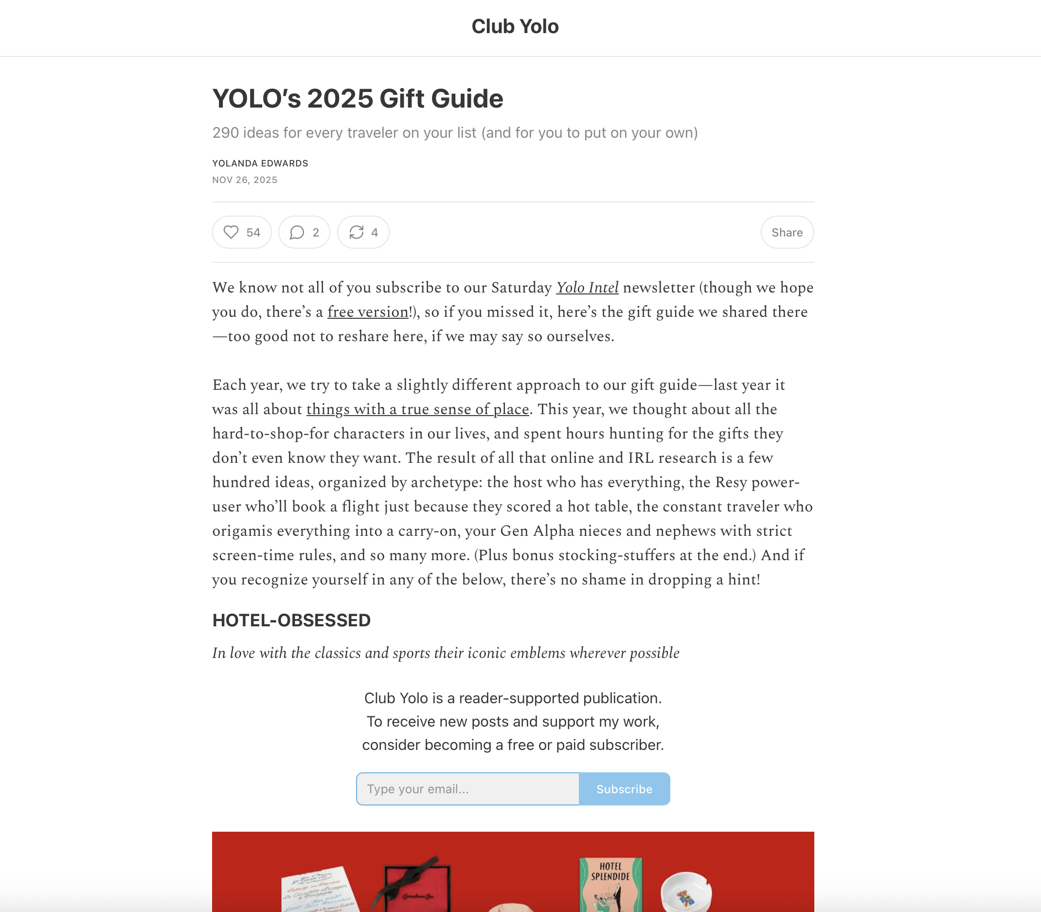 YOLO Journal  Newsletter, November 26, 2025