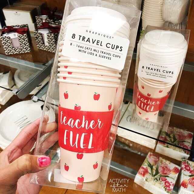 Scooped these right up at @tjmaxx!! ☕️These are so much better to keep in your classroom at your coffee station than coffee mugs. I can give these out to teachers in need and don&rsquo;t have to worry about their return. And you know when you forget 