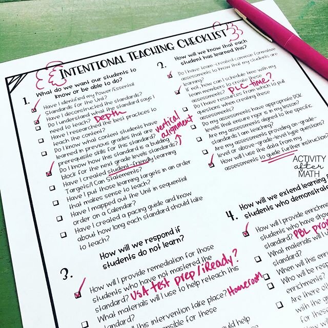 If you missed my Moving Math Forward Conference Session on Deconstructing Standards and Intentional Teaching don&rsquo;t forget we have a &ldquo;late-comers&rdquo; REPLAY pass! You get this FREE checklist to help keep you on track to being a more eff