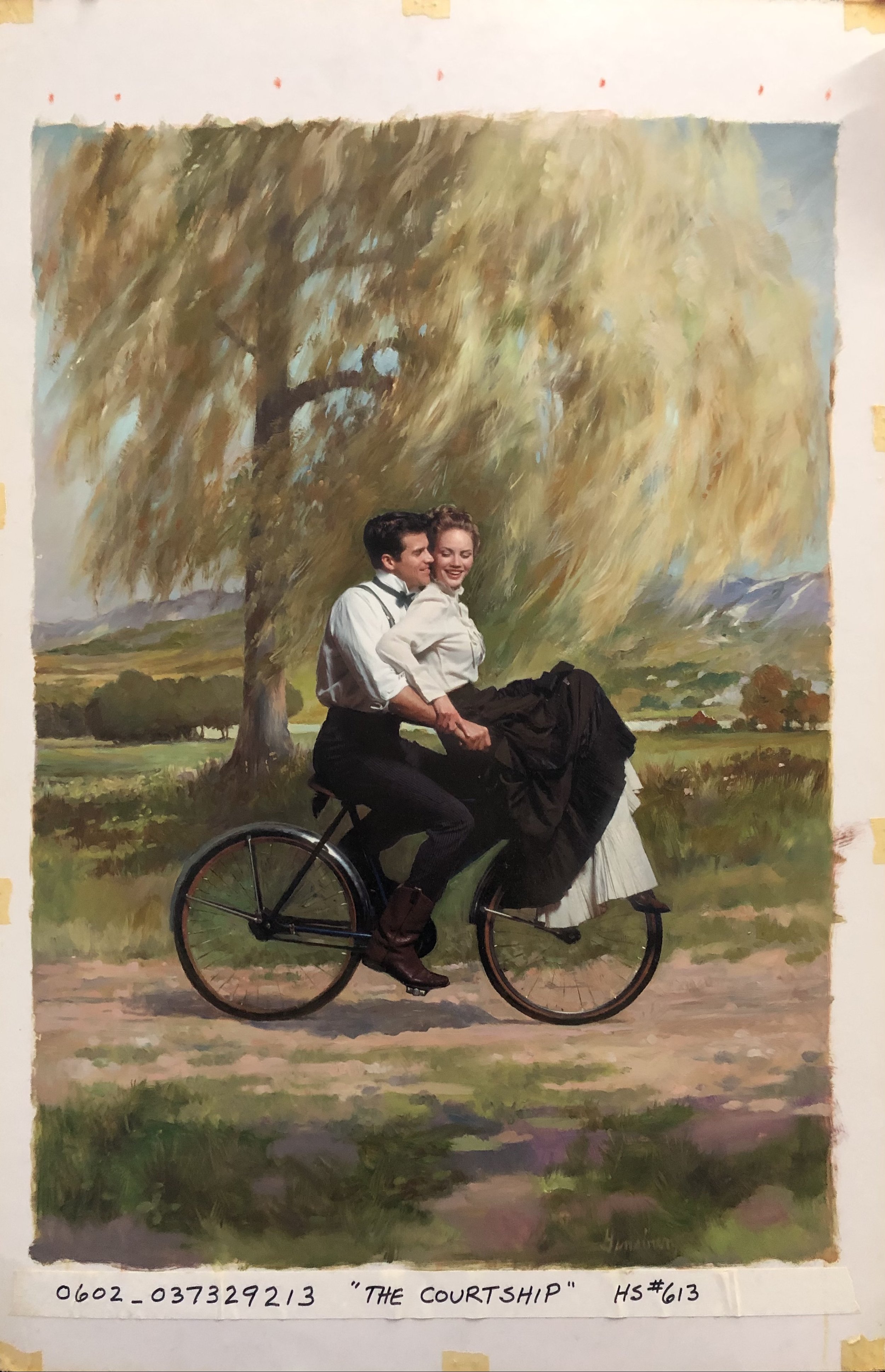 The Courtship, $1k (Oil on photograph)
