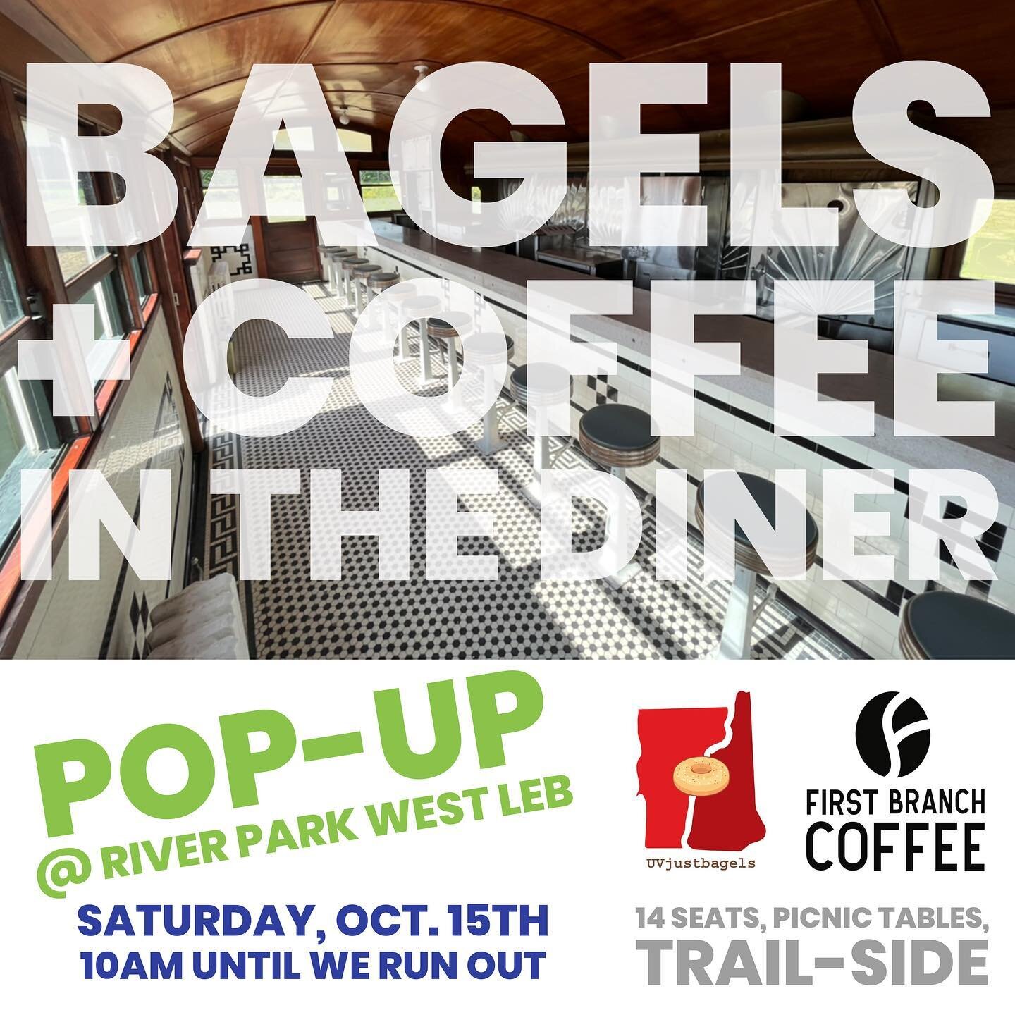 River Park Pop-Up, Sat. Oct. 15th, as @uvjustbagels and @firstbranchcoffee take over the dining car.

The #1 goal of the Action Plan for @westlebnh is &ldquo;Prioritize High-Impact, Visible Improvements That Can Be Accomplished While Larger Efforts E