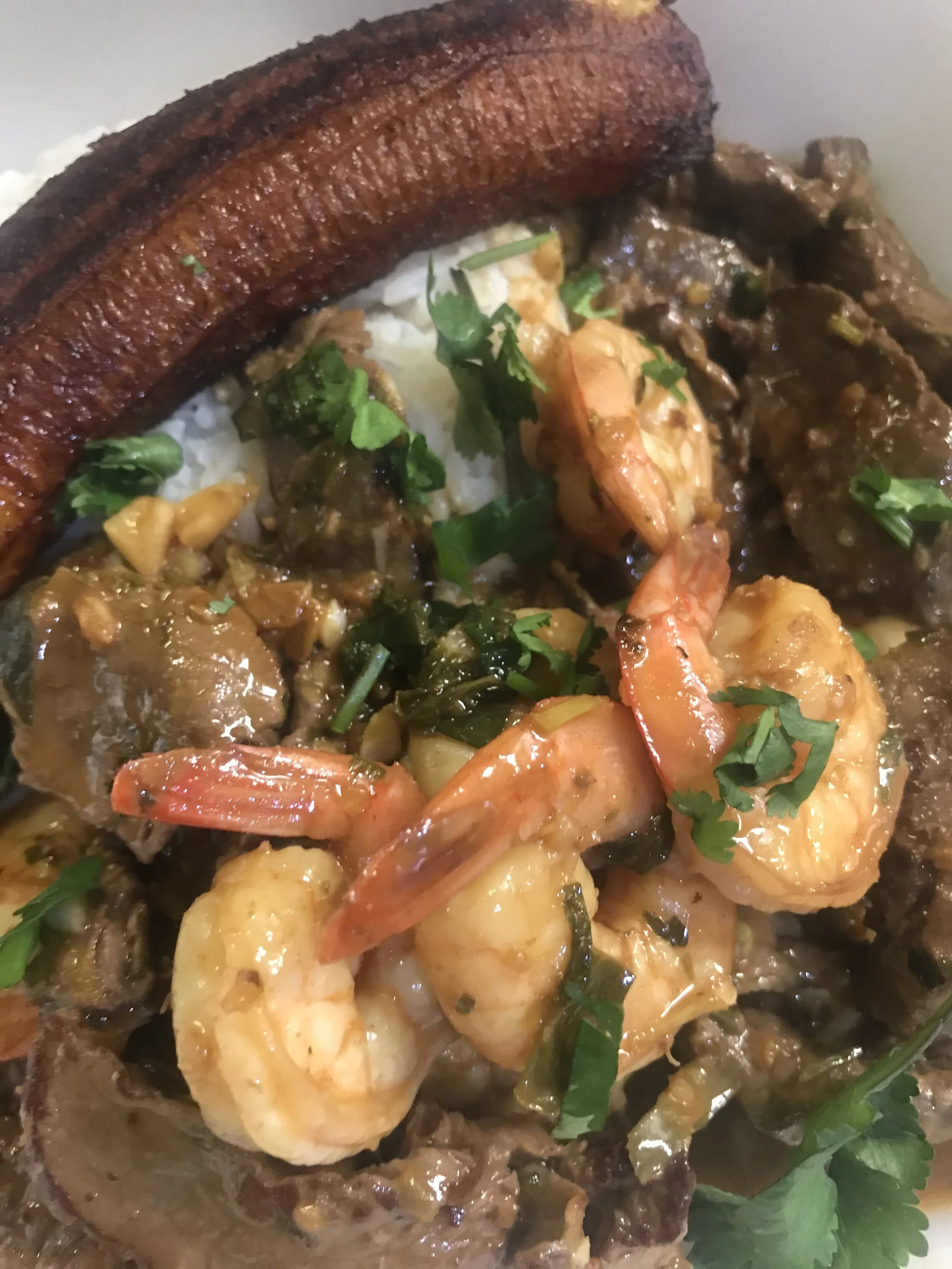CARNE TAMPIQUEÑA CON CAMARONES