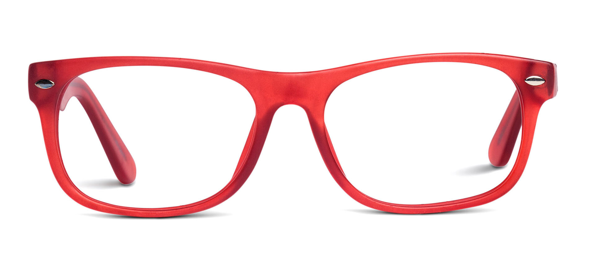 Matte Red Eyewear - No Libs red matte front view