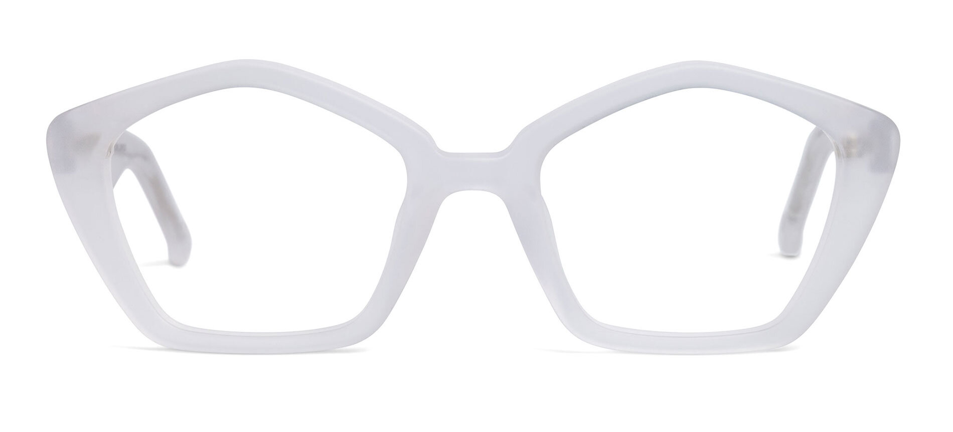 clear eyeglasses - New York Complex clear matte front view