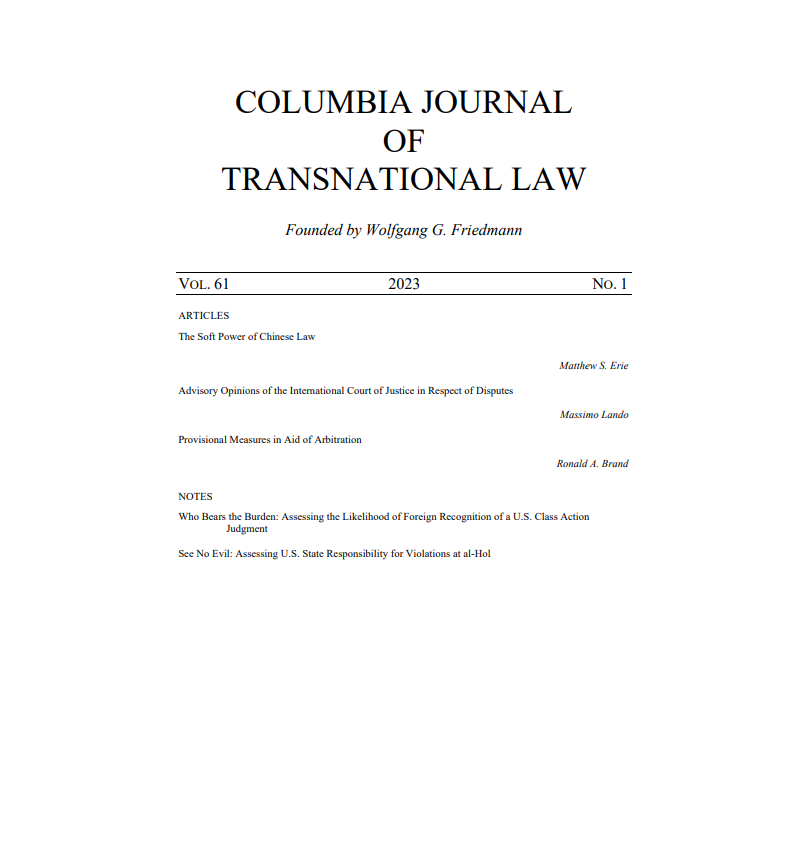 Columbia Journal of Transnational Law