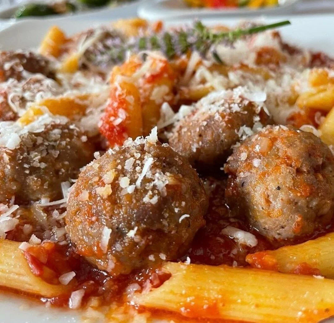 Our veal meatballs are slow roasted with love in a beautiful San Marzano tomato sauce 😍 
🇮🇹 🍝 Northern Italian cuisine, fine dining in the French Quarter. Check out the link in our bio for more information. 

Lovely Photo by: @tish_saysitsdelish_