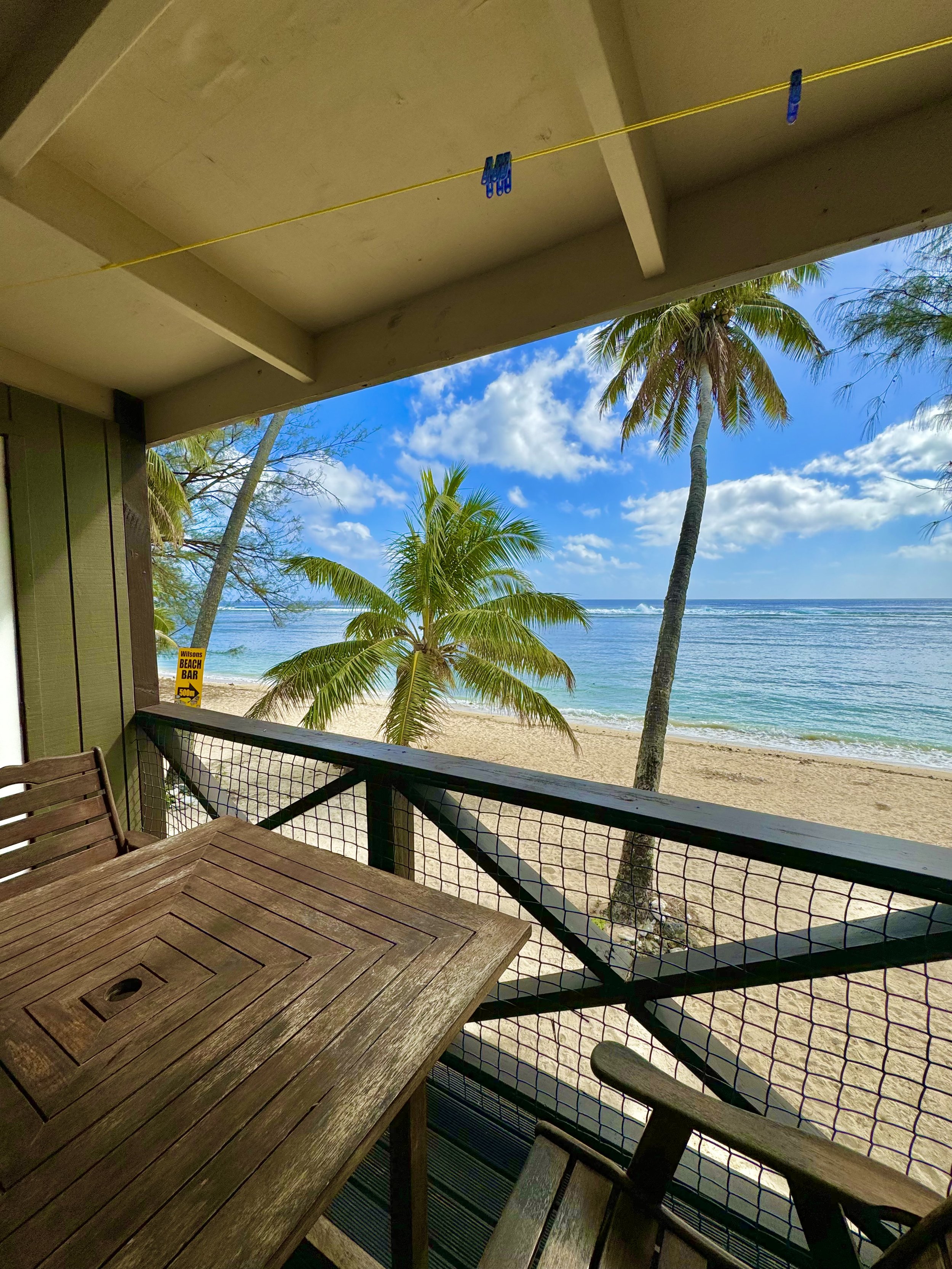 Beachfront Studio - View from the Deck to the Beach