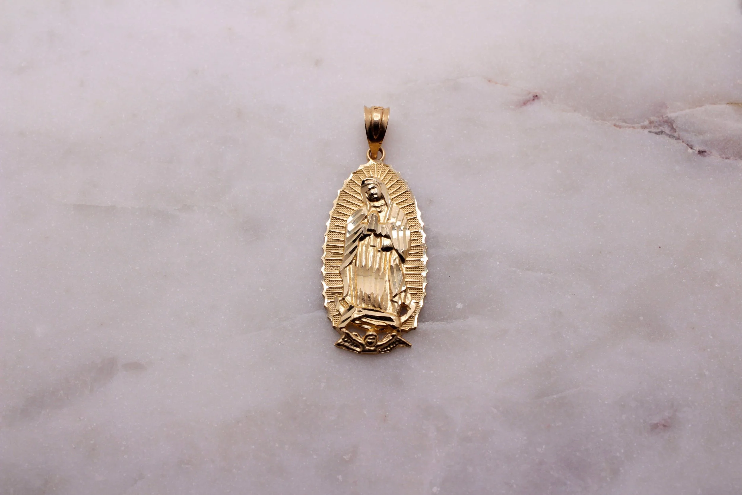 14k Mother Mary pendant