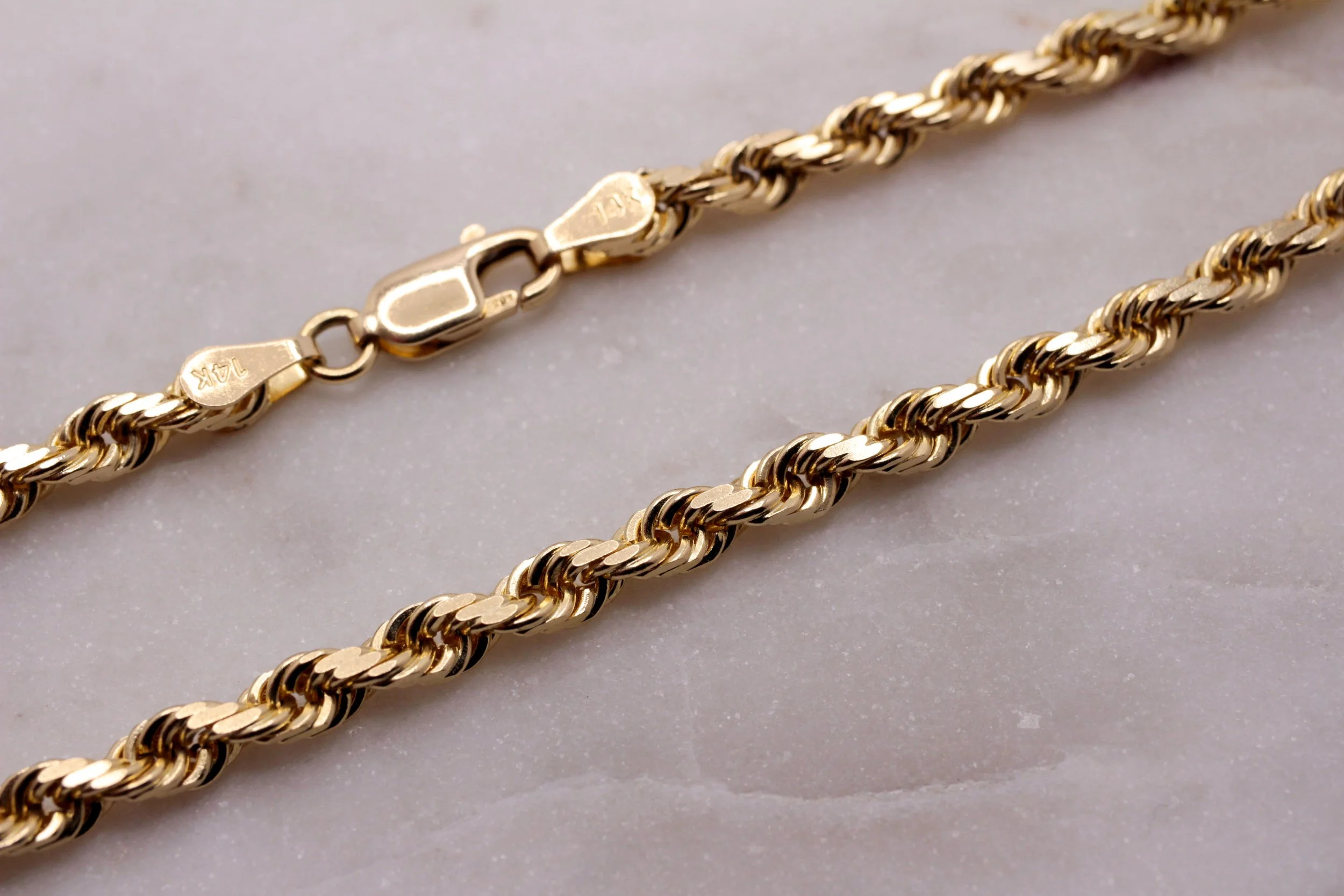 14k D/C Solid Rope Chain