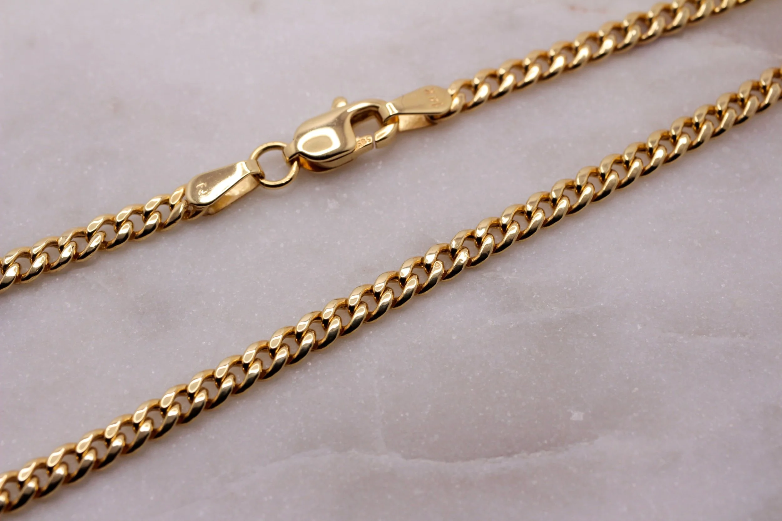 14k 3mm Cuban Chain