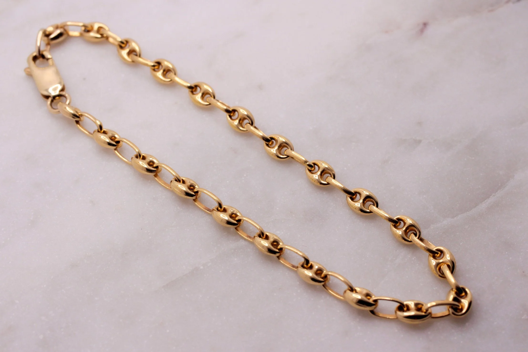 14k Mini Guchy Link Bracelet