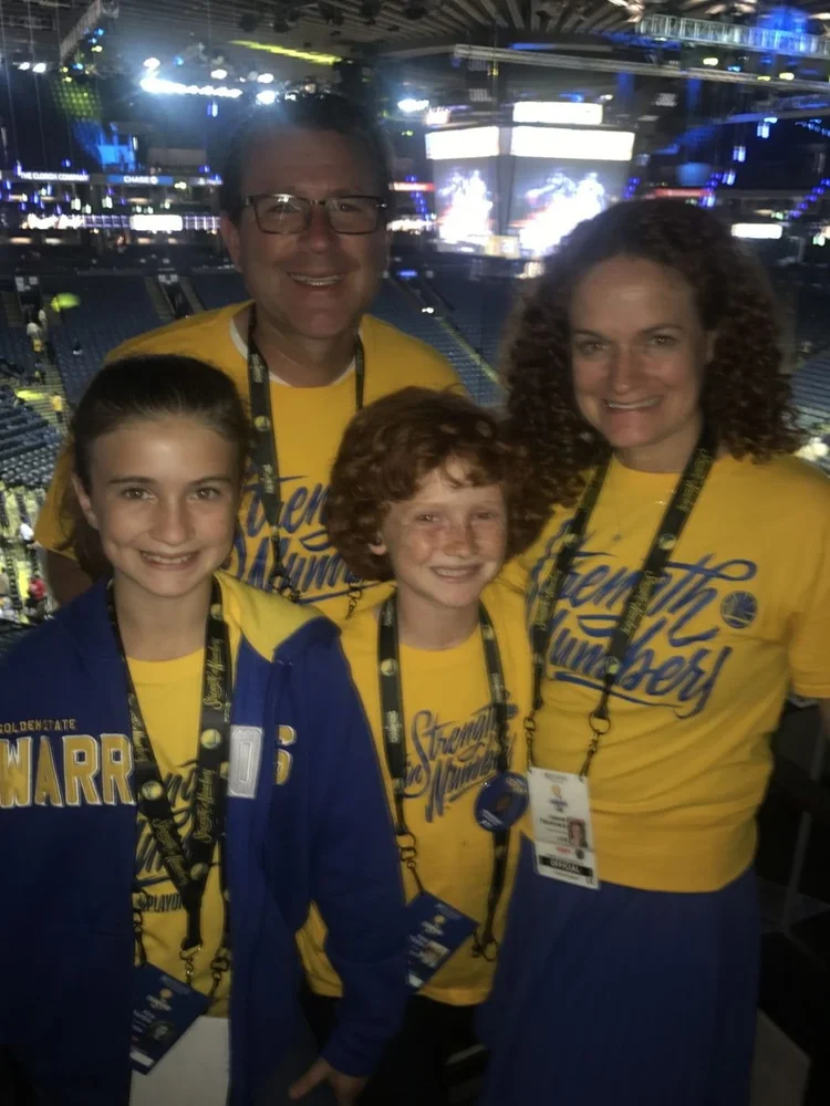 Family night at a Warriors game