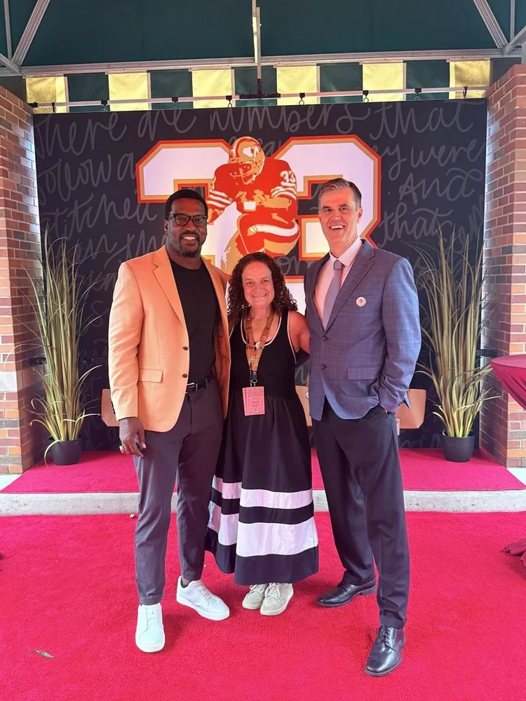 With Patrick Willis at a 49ers Hall of Fame celebration
