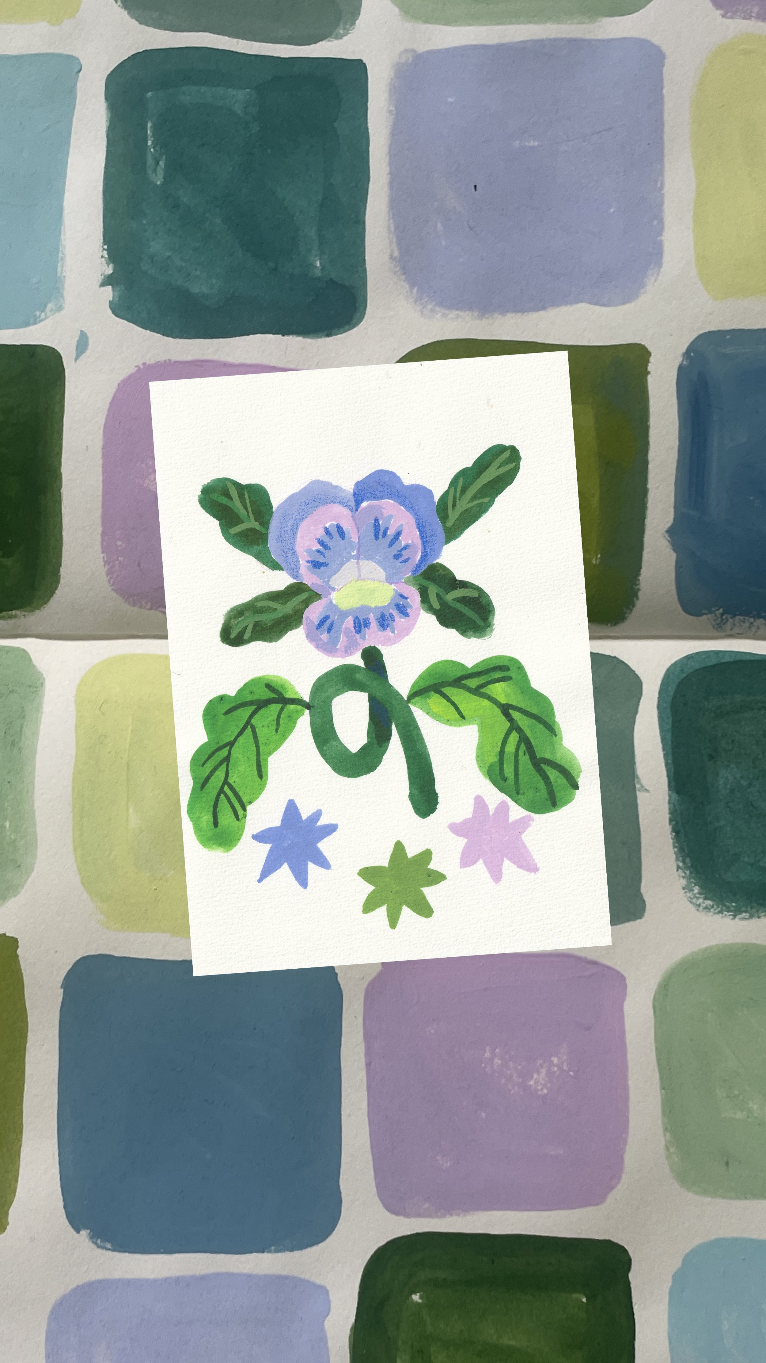 Pansy cutting - original artwork