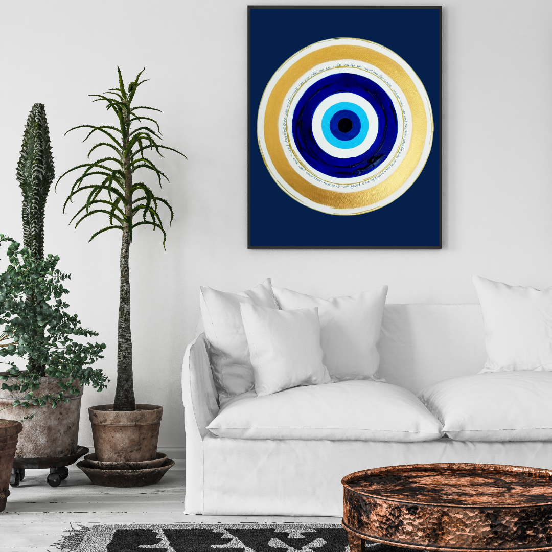 Blue Angel Protection Circle  on canvas